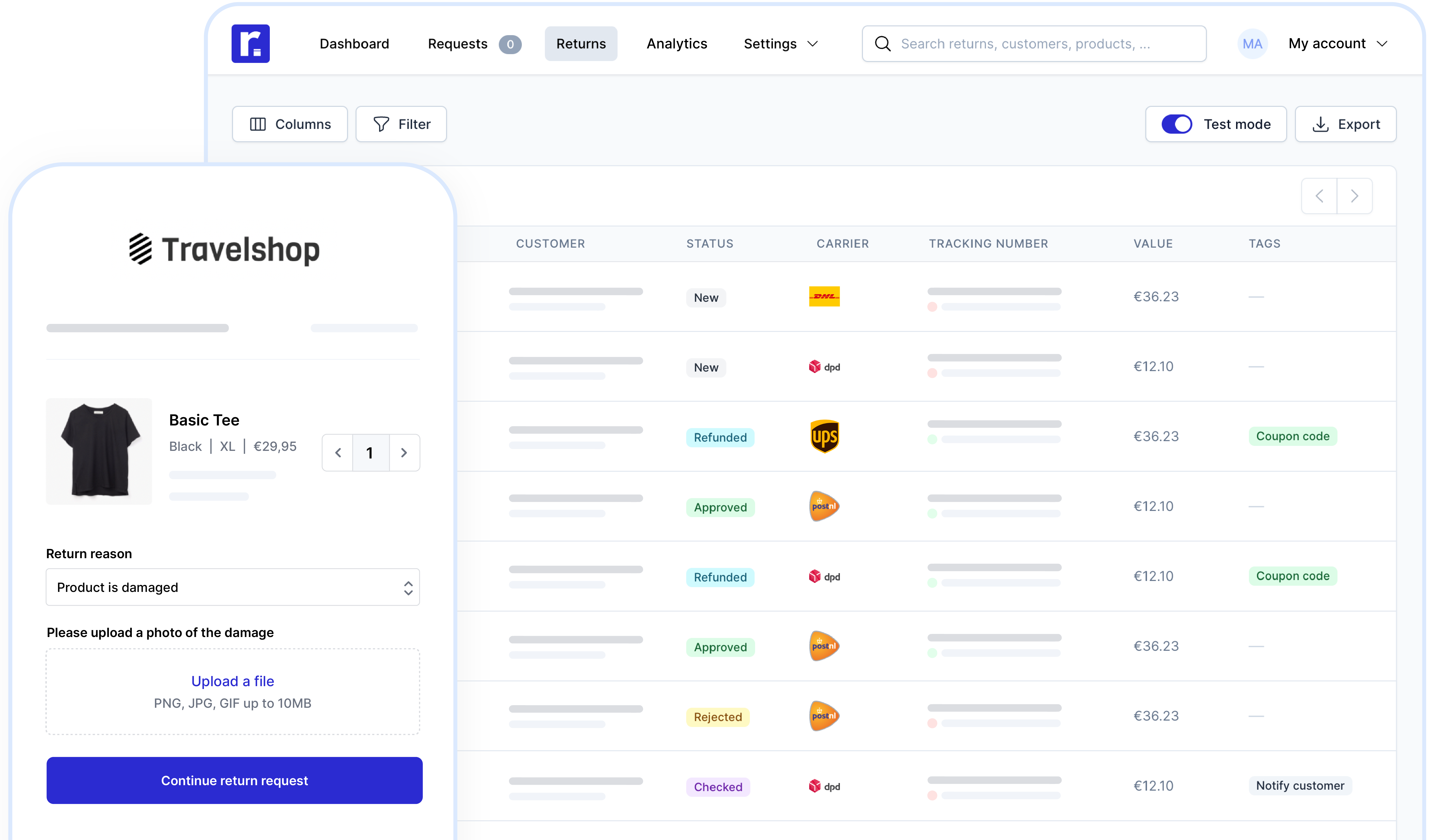 Return portal returnless